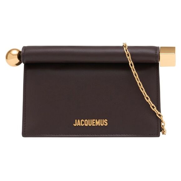 La Petite Pochette Rond Carré - Jacquemus - Leather - Brown - Picture 1 of 2